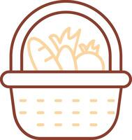 Basket Line Two Color Icon vector