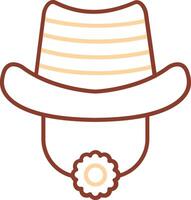 Hat Line Two Color Icon vector