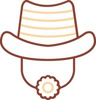 Hat Line Two Color Icon vector