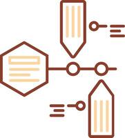 Timeline Line Two Color Icon vector