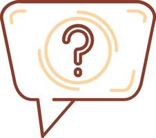 Question Line Two Color Icon vector