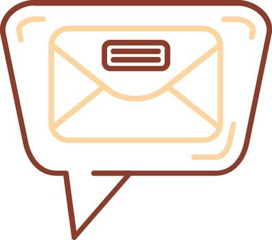 Mail Line Two Color Icon vector