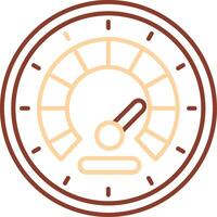 Speedometer Line Two Color Icon vector