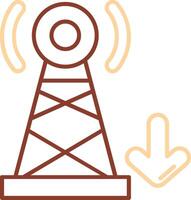 Signal Line Two Color Icon vector