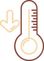 Low temperature Line Two Color Icon vector