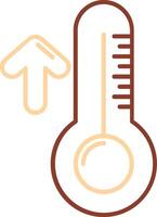 High temperature Line Two Color Icon vector