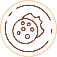 Cookie Line Two Color Icon vector