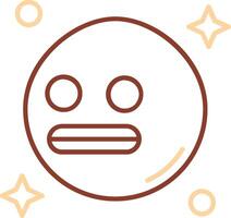 Shocked Line Two Color Icon vector