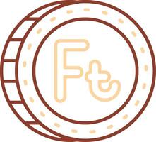 Forint Line Two Color Icon vector