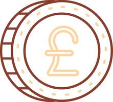 Pound Line Two Color Icon vector