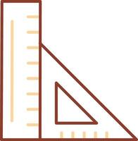 Ruler Line Two Color Icon vector