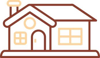 House Line Two Color Icon vector