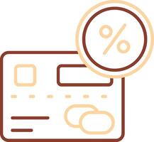 Percentage Line Two Color Icon vector