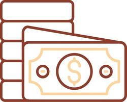 Currency Line Two Color Icon vector