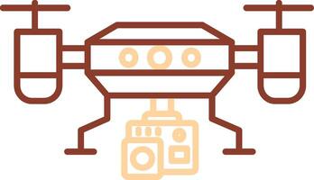 Camera drone Line Two Color Icon vector