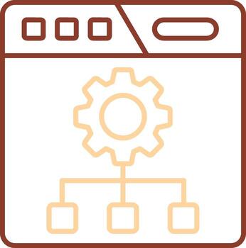 línea de configuración icono de dos colores vector
