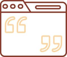 Quote Line Two Color Icon vector