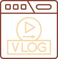 Vlog Line Two Color Icon vector