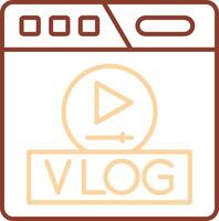 Vlog Line Two Color Icon vector