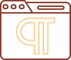 Paragraph Line Two Color Icon vector