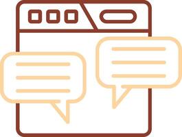Comment Line Two Color Icon vector