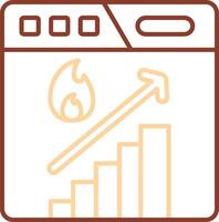 Increase Line Two Color Icon vector