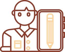 Blogger Line Two Color Icon vector