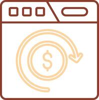 Return of investment Line Two Color Icon vector