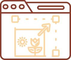Resize Line Two Color Icon vector