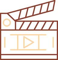 Movie Line Two Color Icon vector