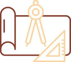 Draft Line Two Color Icon vector