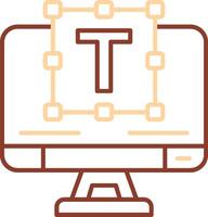 Typography Line Two Color Icon vector