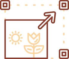 Resizing Line Two Color Icon vector