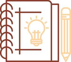 Sketchbook Line Two Color Icon vector