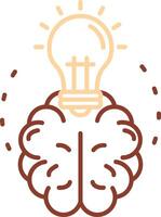 Brainstroming Line Two Color Icon vector
