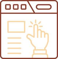 Click Line Two Color Icon vector