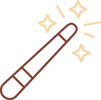 Magic wand Line Two Color Icon vector