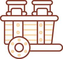 Cart Line Two Color Icon vector