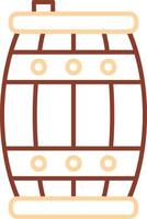 Barrel Line Two Color Icon vector