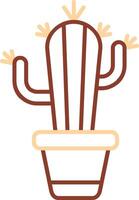 Cactus Line Two Color Icon vector