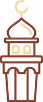 Minaret Line Two Color Icon vector