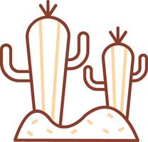 Cactus Line Two Color Icon vector