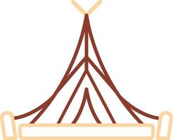 Tent Line Two Color Icon vector