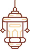 Oil lamp Line Two Color Icon vector