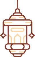 Oil lamp Line Two Color Icon vector