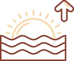 Sunrise Line Two Color Icon vector