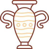 Vase Line Two Color Icon vector