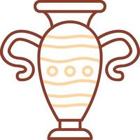 Vase Line Two Color Icon vector