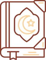 Quran Line Two Color Icon vector