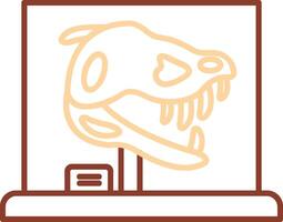 Dinosaur Line Two Color Icon vector